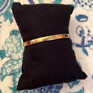 Rustic Cuff “Love” minimal bracelet